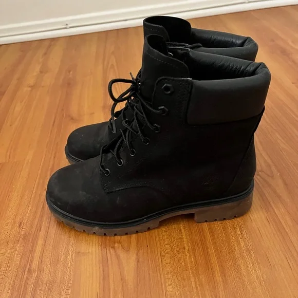Timberland | Shoes | Timberland Womens Allblack Boots Size 7  display picture 1